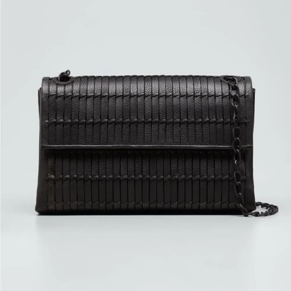 Nancy Gonzalez Madison Woven Leather Shoulder Bag